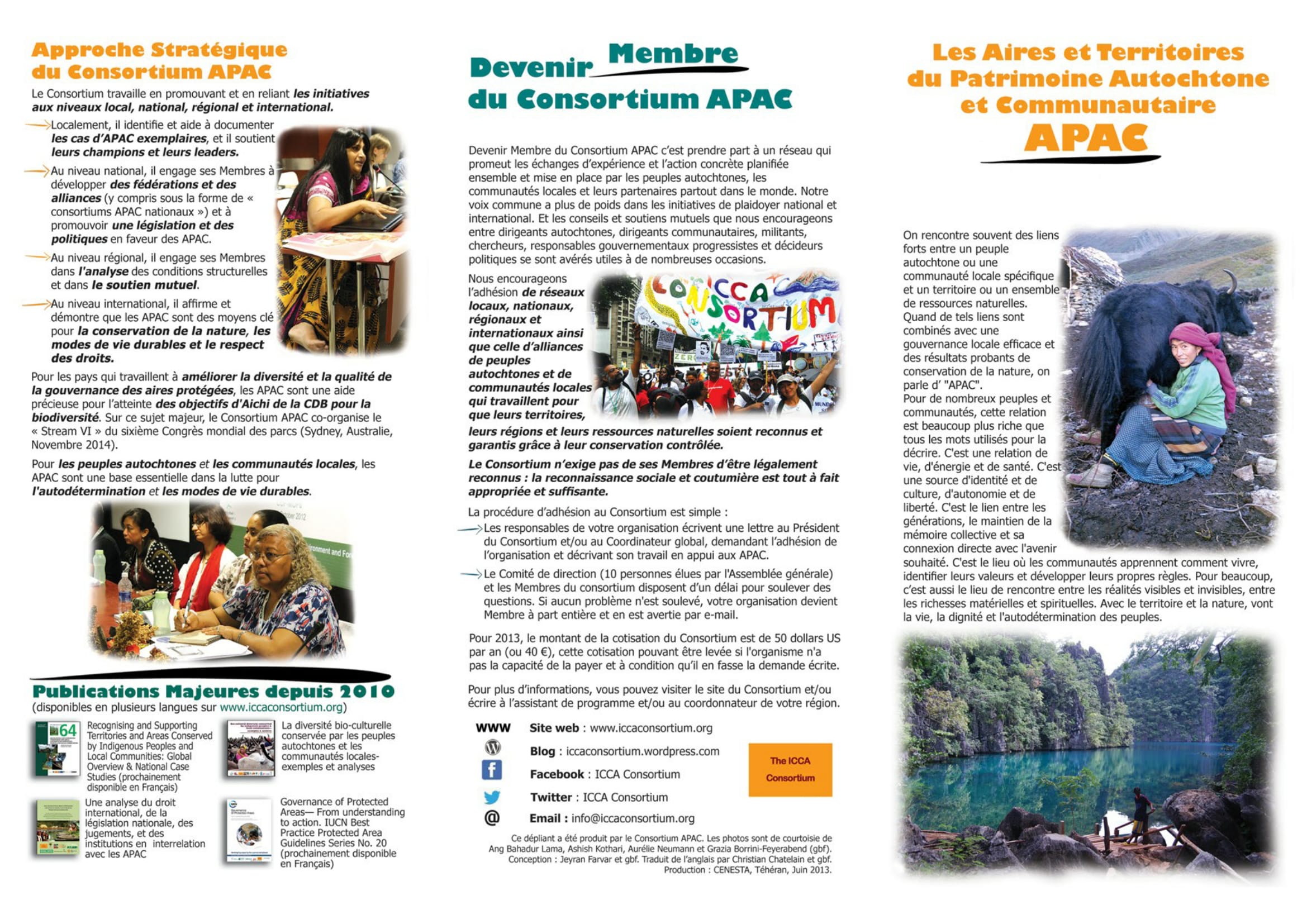 Brochure du Consortium APAC