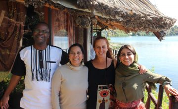 Alexis Kaboré, Tanya Conlu, Lorena Arce  and Ghanimat Azhdari presenting the regionalisation