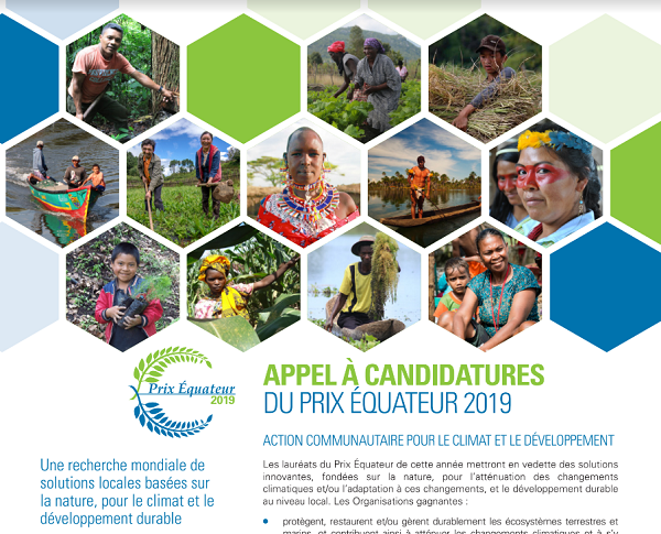 Nominer pour le Prix Equateur 2019