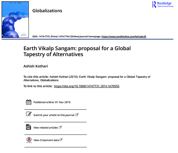 Earth Vikalp Sangam: Proposal for a Global Tapestry of Alternatives