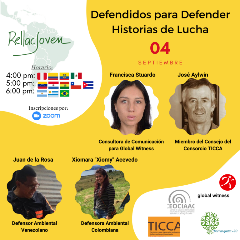 Perspectivas del webinar sobre la defensa a los defensores de la naturaleza