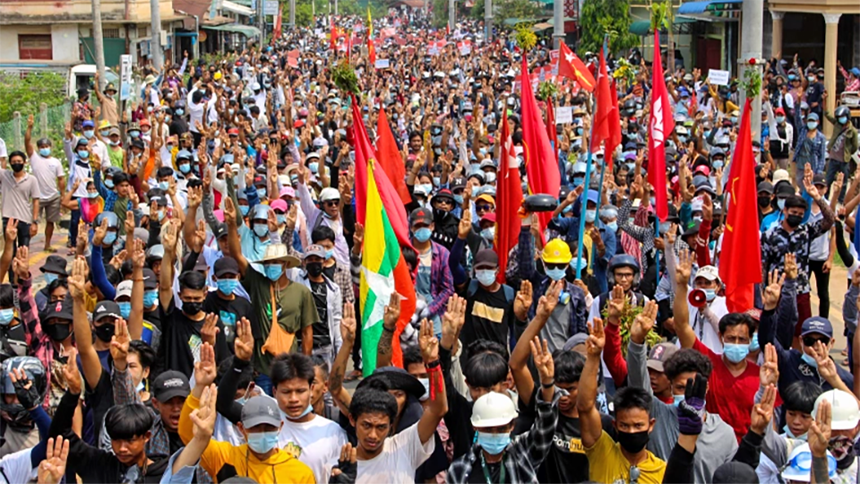 Protestors Dawei Myanmar