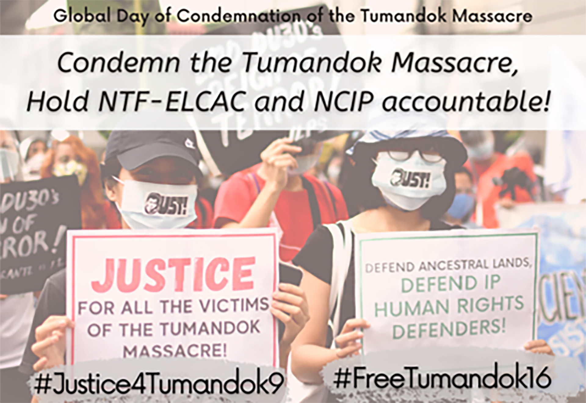 Alert: Indigenous Tumandok demand a halt to violence against them and their ancestral domain in the Philippines