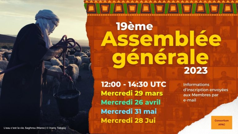 Le Consortium APAC organise sa 19ème Assemblée générale en ligne, la première avec une approche échelonnée dans le temps