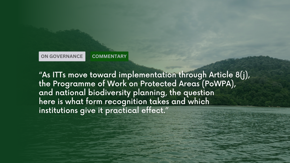 Recognition is Only the Beginning: Indigenous and Traditional Territories After Target 3 of the Global Biodiversity Framework