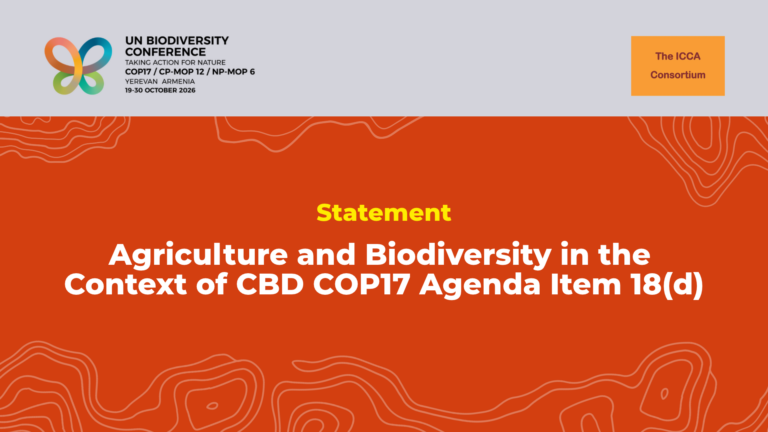 Statement on Agriculture and Biodiversity in the Context of CBD COP17 Agenda Item 18(d)