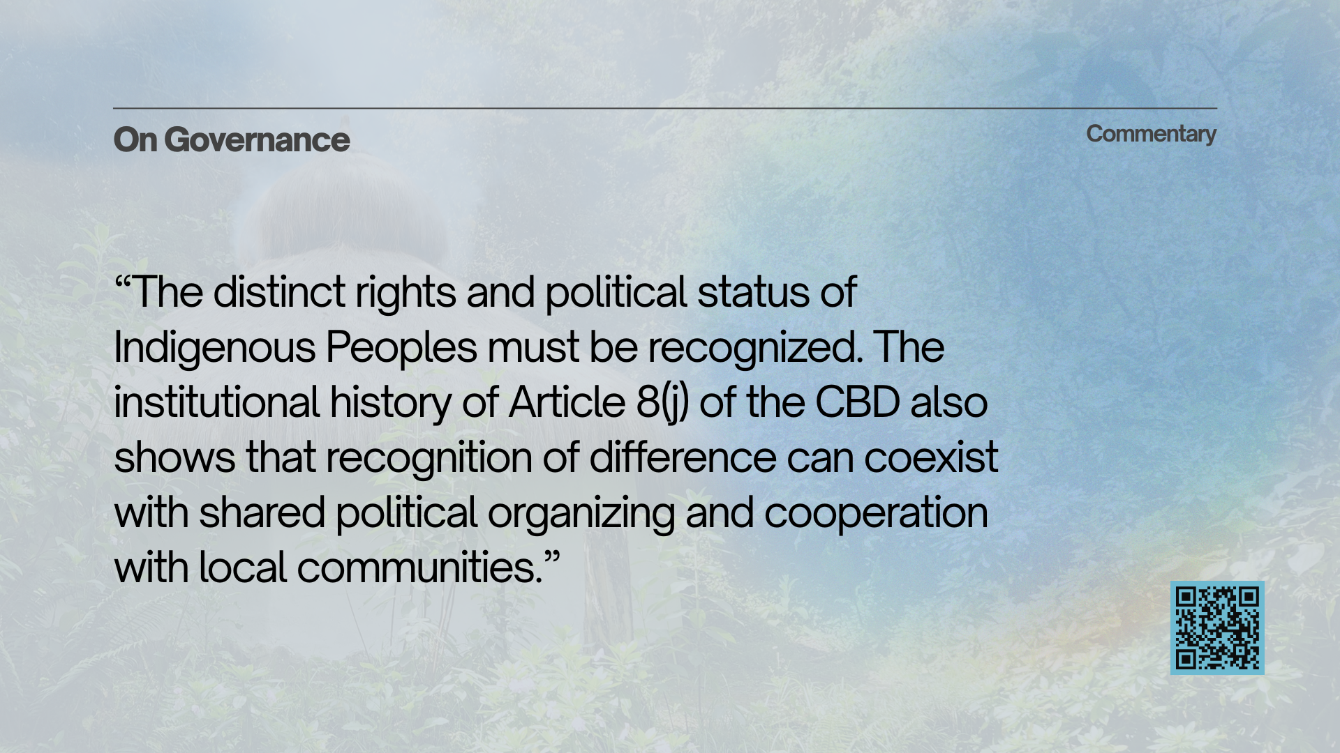 Holding Difference: Indigenous Peoples, Local Communities, and the Future of Article 8(j) of the Convention on Biological Diversity