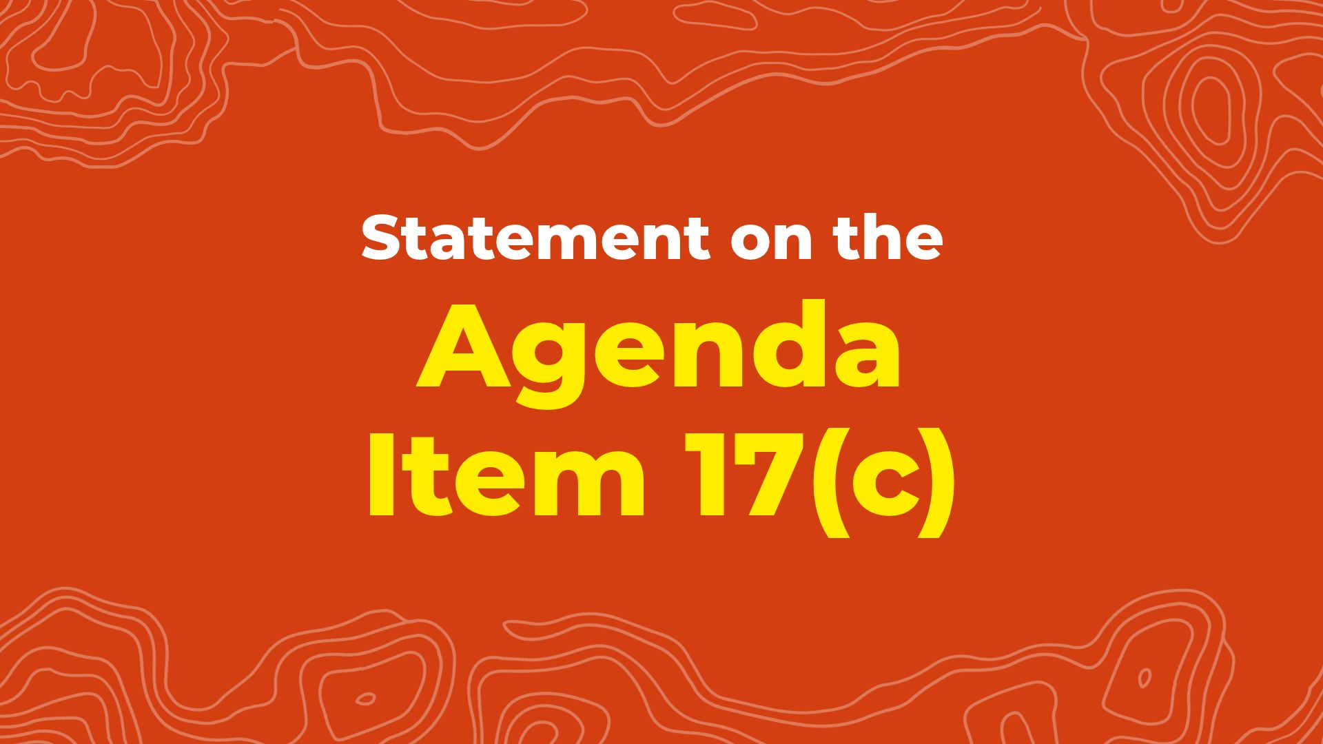 Statement on the CBD COP17 Agenda Item 17 (c): Programme of Work on Protected Areas (PoWPA)